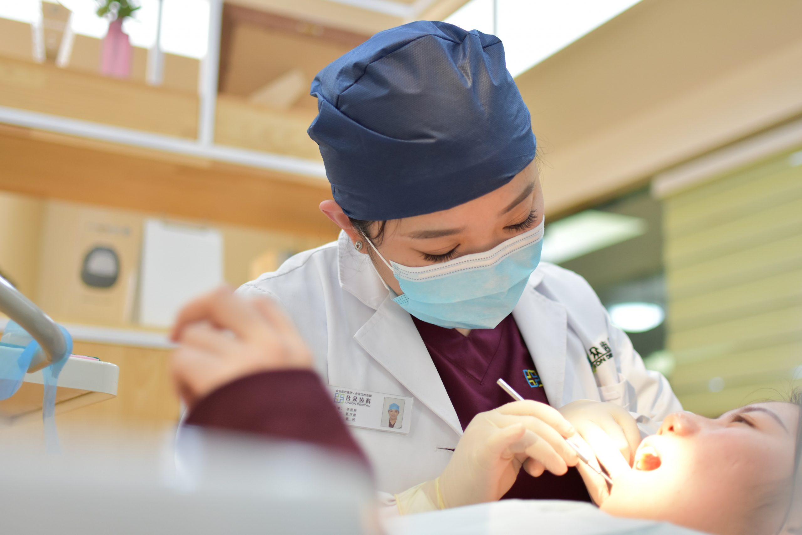 dentist working on an individual